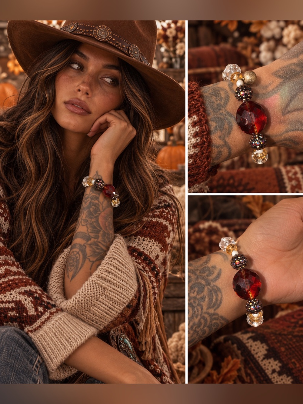 Boho Western Chic Handmade Wrap Bracelet